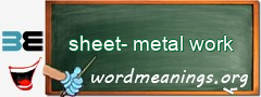 WordMeaning blackboard for sheet-metal work